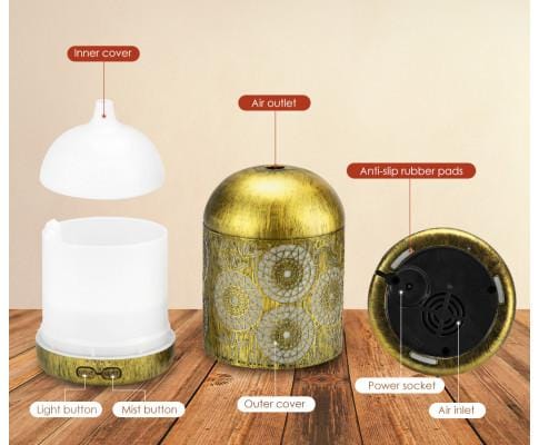 Devanti Diffuser Aromatherapy Diffuser Aroma Essential Oil Ultrasonic Air Humidifier Mist