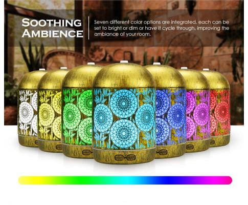 Devanti Diffuser Aromatherapy Diffuser Aroma Essential Oil Ultrasonic Air Humidifier Mist