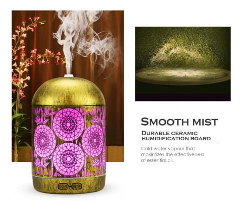Devanti Diffuser Aromatherapy Diffuser Aroma Essential Oil Ultrasonic Air Humidifier Mist