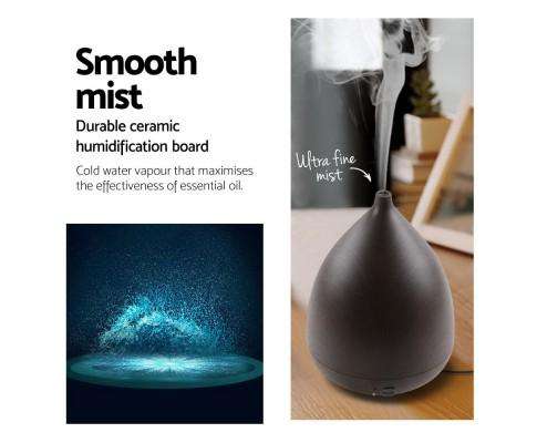 Devanti Diffuser Darkwood Aroma Diffuser Air Humidifier Dark Wood 300ml
