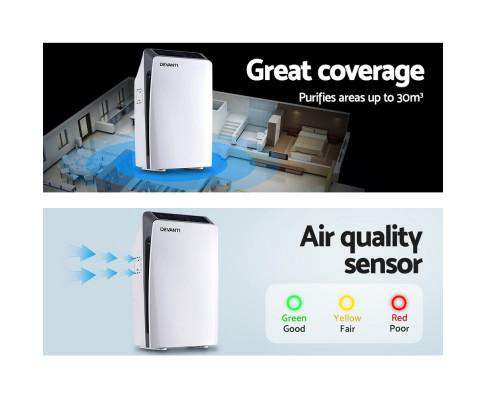 Devanti Purifier Home HEPA Air Purifier - ALLERGY REMOVER