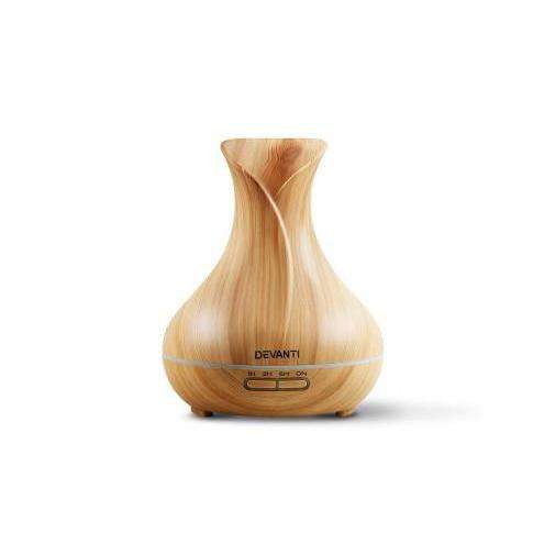 Devanti Diffuser Light Wood 4 in 1 Aroma Diffuser 400ml with remote control