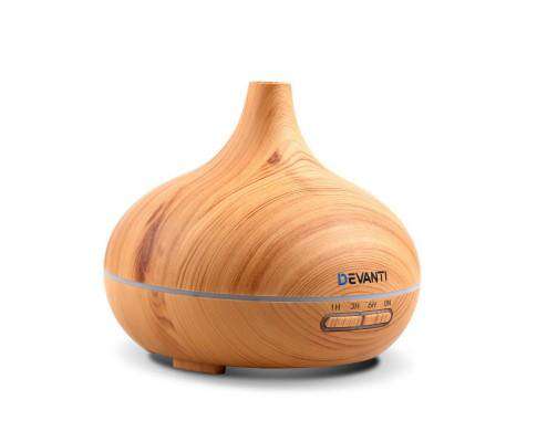 Devanti Diffuser Lightwood 300ml 4 in 1 Aroma Diffuser - Light Wood