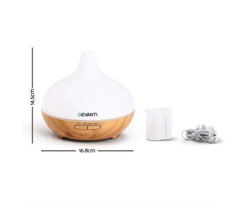 Devanti Diffuser Lightwood Aroma Diffuser Air Humidifier Night Light 300ml