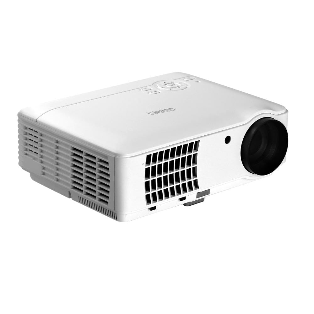 Devanti Projectors Mini Video Projector Portable HD 1080P 2500 Lumens Home Theater USB VGA