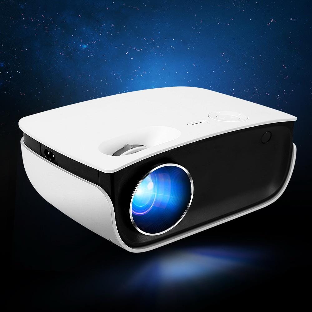 Devanti Projectors Mini Video Projector Wifi USB HDMI Portable 2000 Lumens HD 1080P Home Theater White