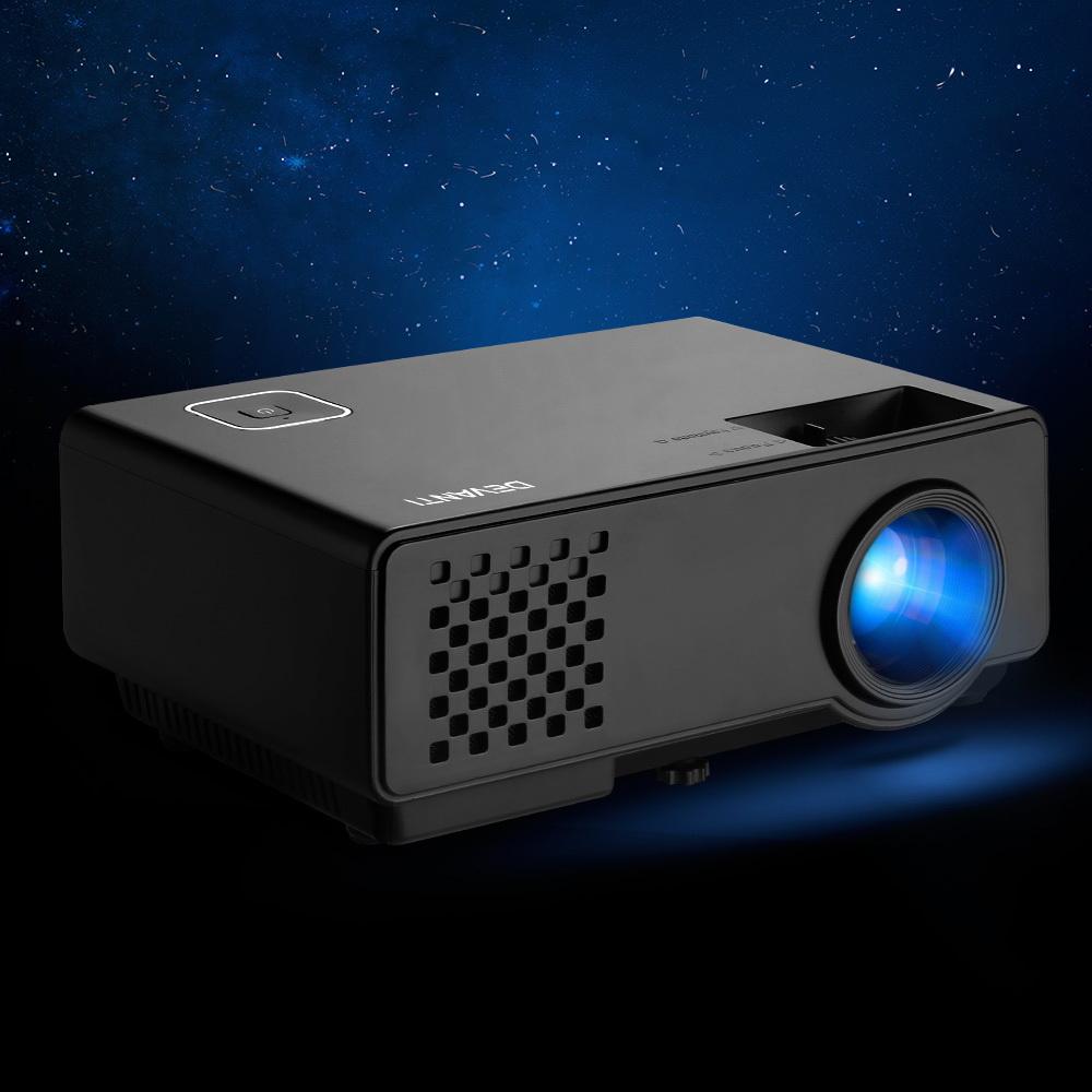 Devanti Projectors Mini Video Projector Wifi USB Portable 1000 Lumens HD 1080P Home Theater