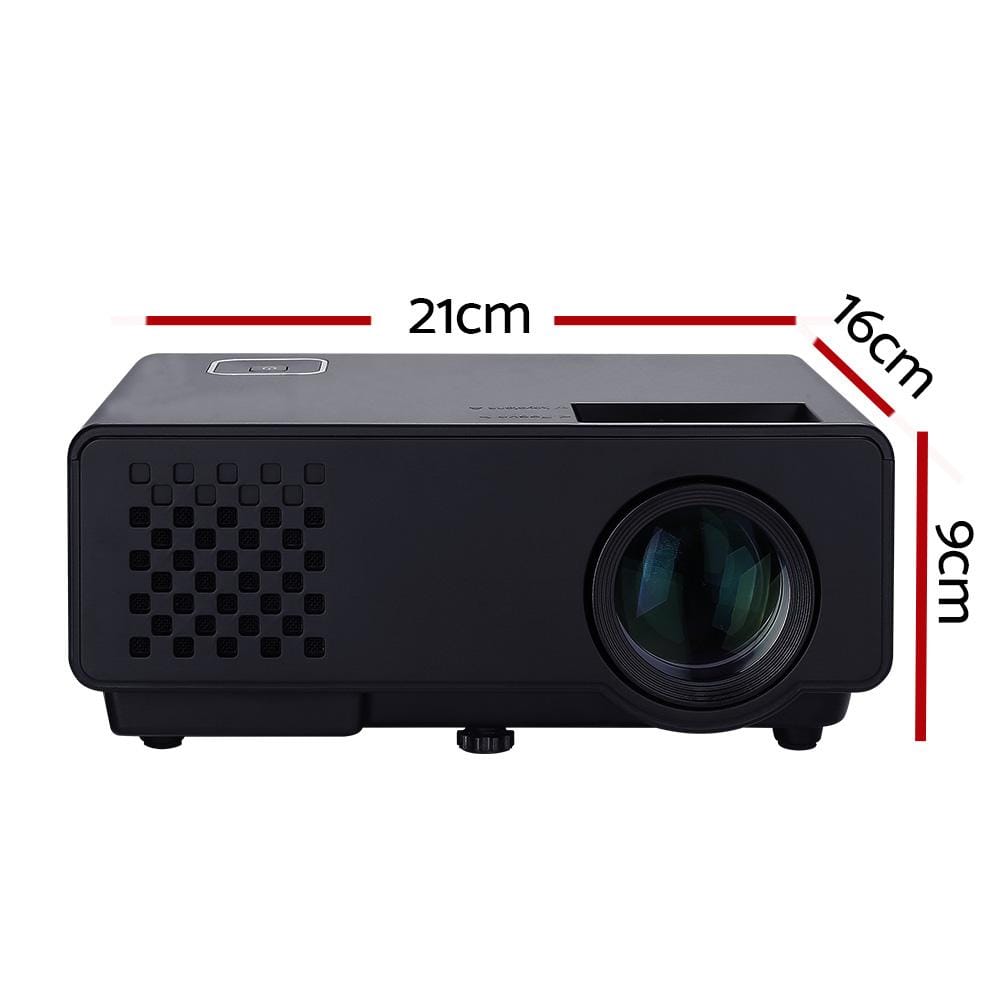 Devanti Projectors Mini Video Projector Wifi USB Portable 1000 Lumens HD 1080P Home Theater