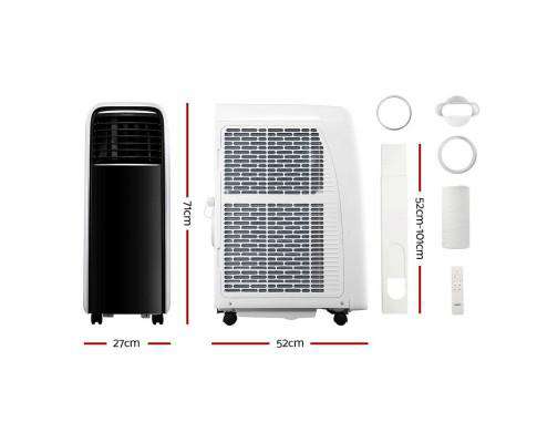 Devanti Air Conditioner Portable Air Conditioner Cooling Mobile Fan Cooler Dehumidifier White 2500W