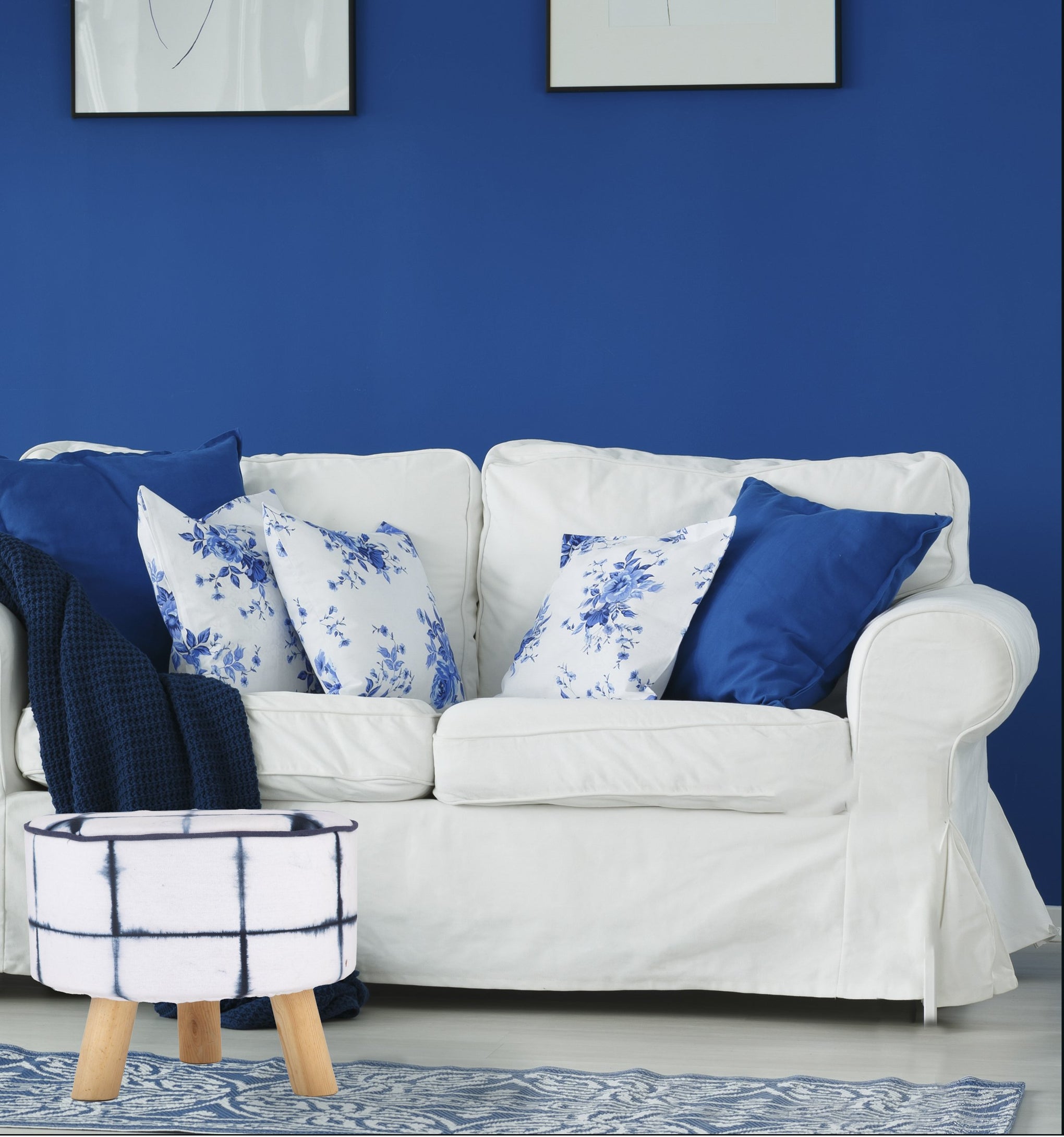 Ava Stool NAVY Big Bedding Australia