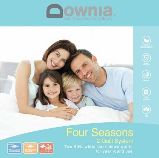 Downia Duvet/Quilt Downia Four Seasons White Duck Down - 2 Quilt System
