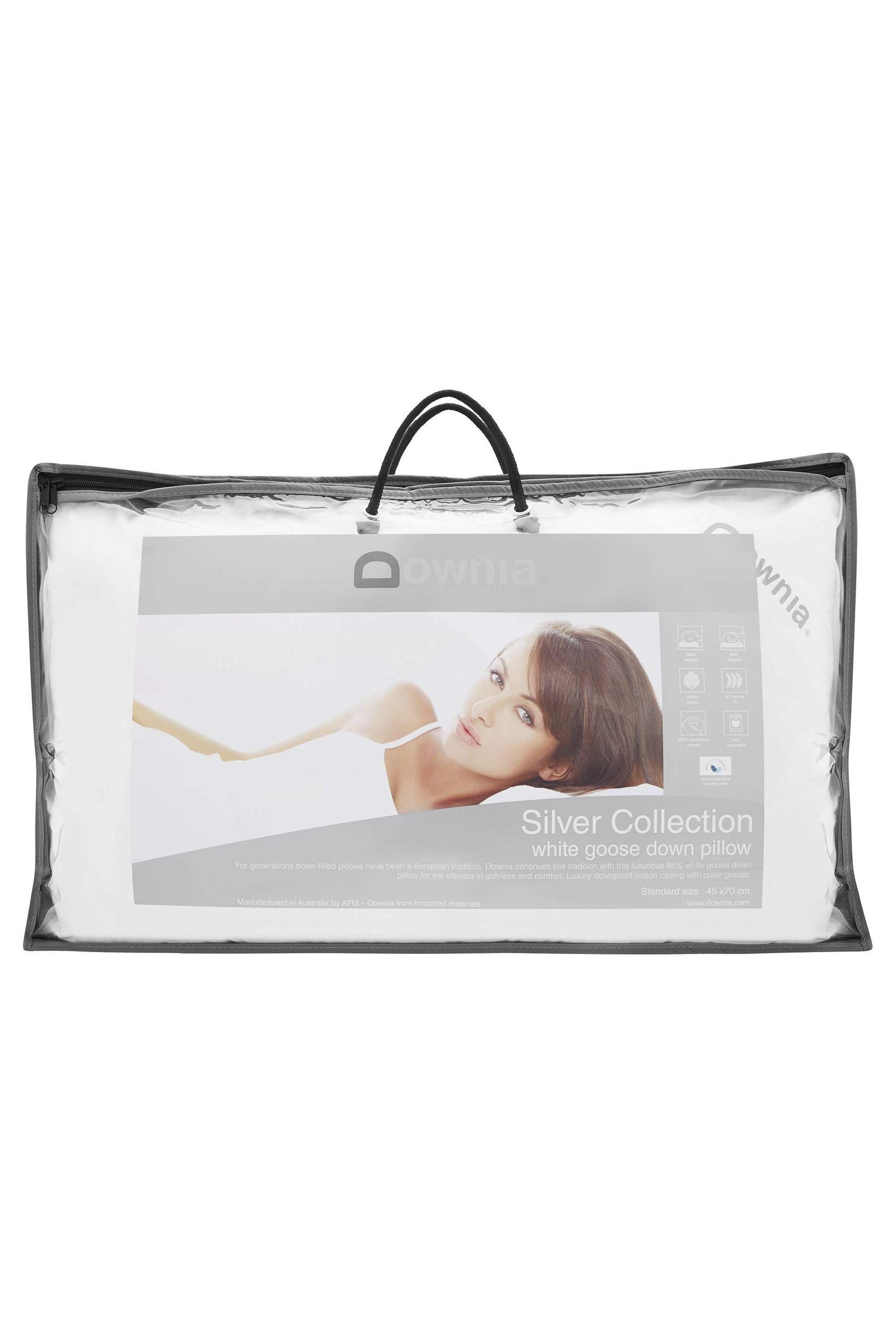 Downia Pillows/Cushions Downia Silver Collection 85 Goose Pillow