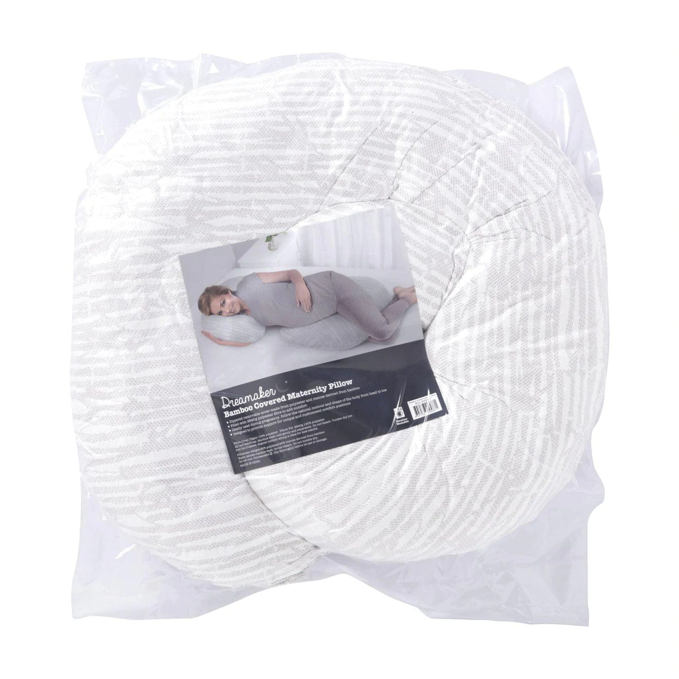 Dreamaker Pillows/Cushions Dreamaker Bamboo Covered C-Shape Maternity Pillow