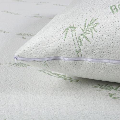 Dreamaker Mattress Protector Dreamaker Bamboo Knitted Waterproof Pillow Protector Twin Pack