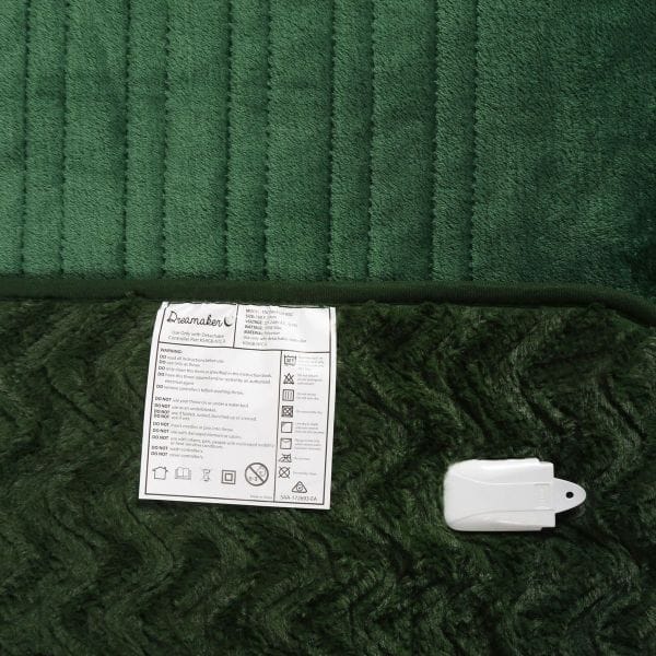 Dreamaker Electric Blanket Dreamaker Faux Fur Heated Throw Eden Green