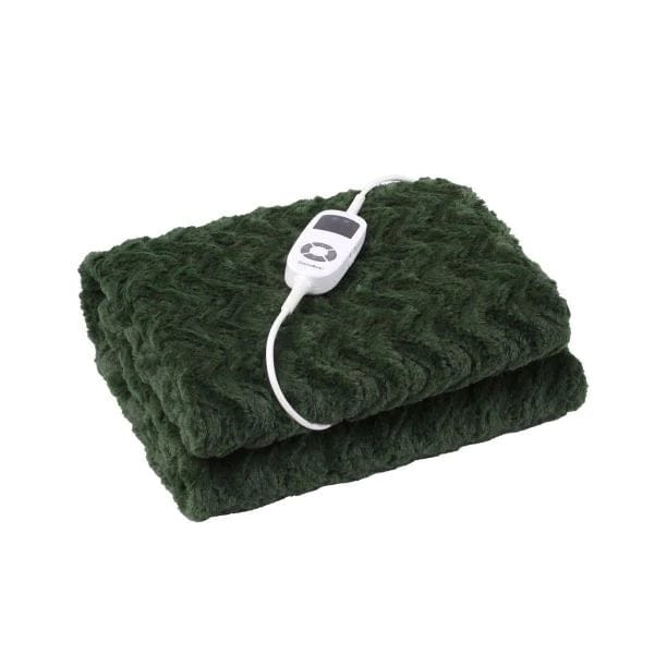 Dreamaker Electric Blanket Dreamaker Faux Fur Heated Throw Eden Green