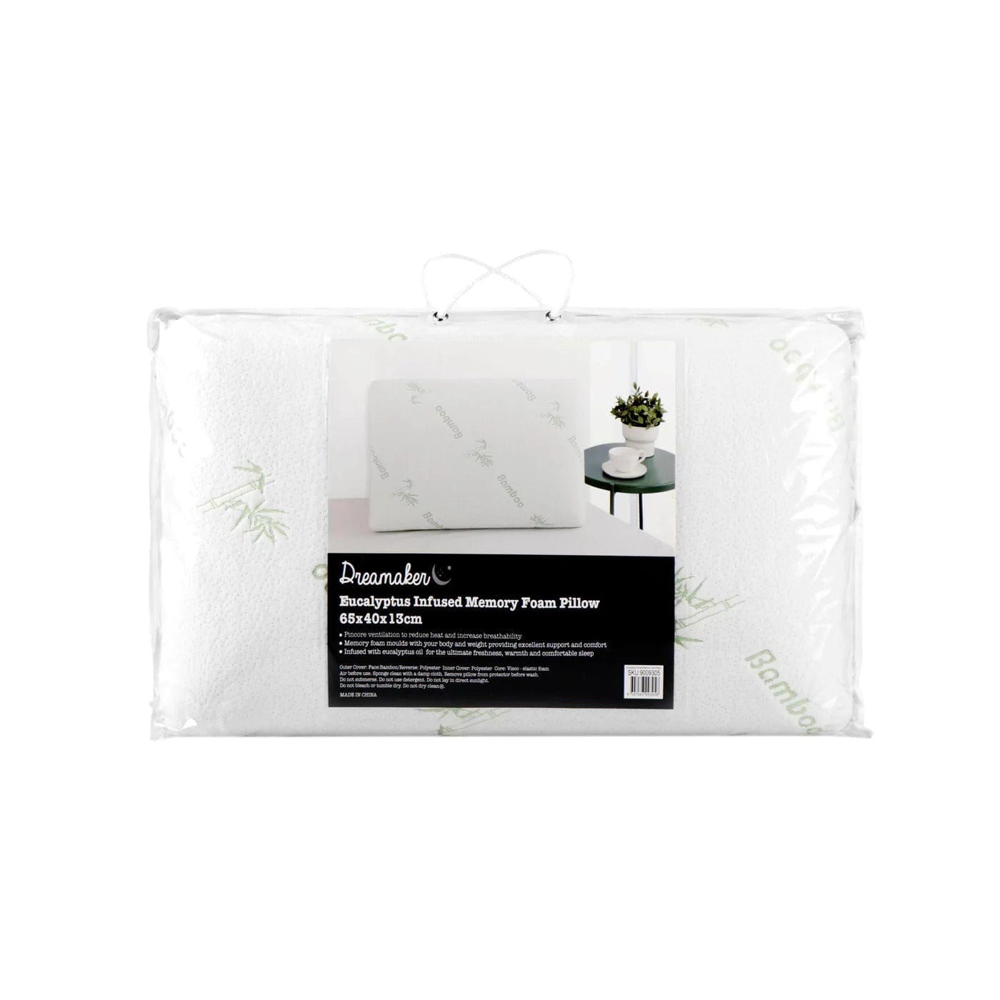 Dreamaker Pillows/Cushions Dreamaker Memory Foam Pillow Eucalyptus Infused
