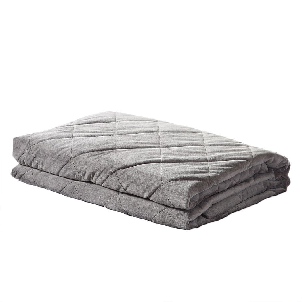 Dreamz Weighted Blanket 11KG Adults Size Anti Anxiety Weighted Blanket Gravity Blankets Grey