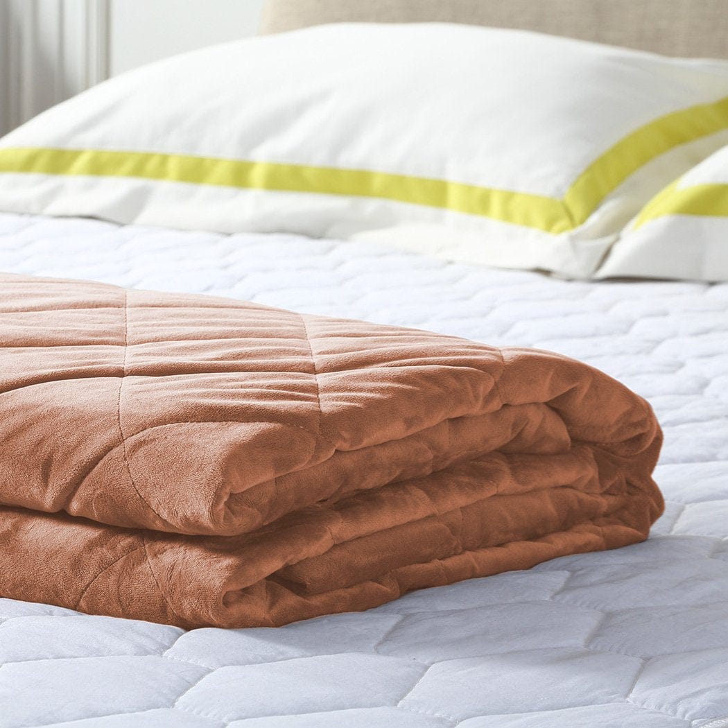 Dreamz Weighted Blanket 11KG Adults Size Anti Anxiety Weighted Blanket Gravity Blankets Pink