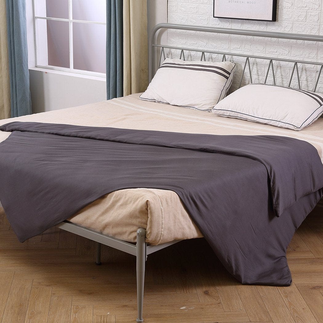 Dreamz Weighted Blanket 11KG Weighted Blanket Promote Deep Sleep Anti Anxiety Double Dark Grey