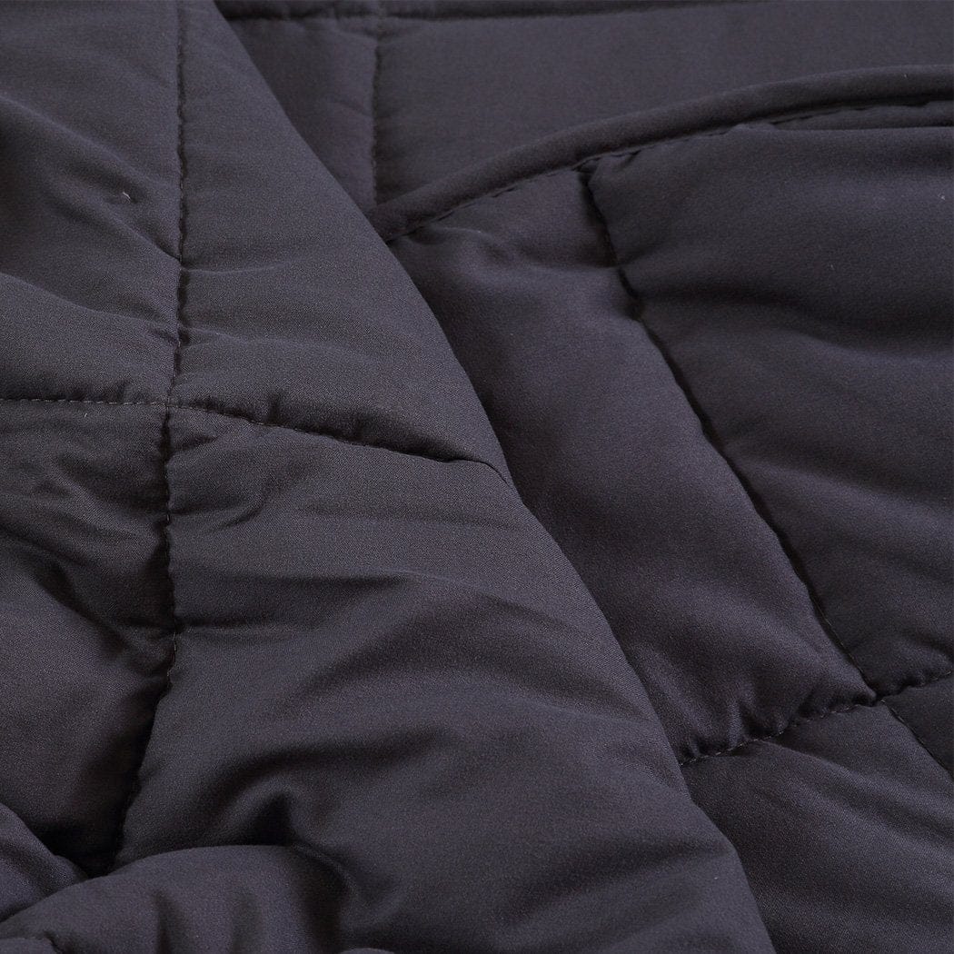 Dreamz Weighted Blanket 11KG Weighted Blanket Promote Deep Sleep Anti Anxiety Double Dark Grey