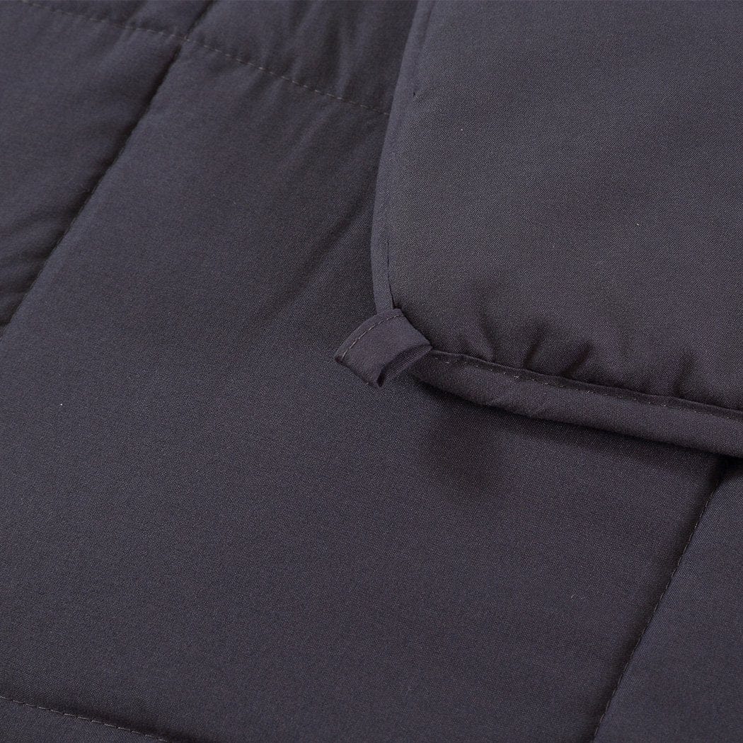 Dreamz Weighted Blanket 11KG Weighted Blanket Promote Deep Sleep Anti Anxiety Double Dark Grey