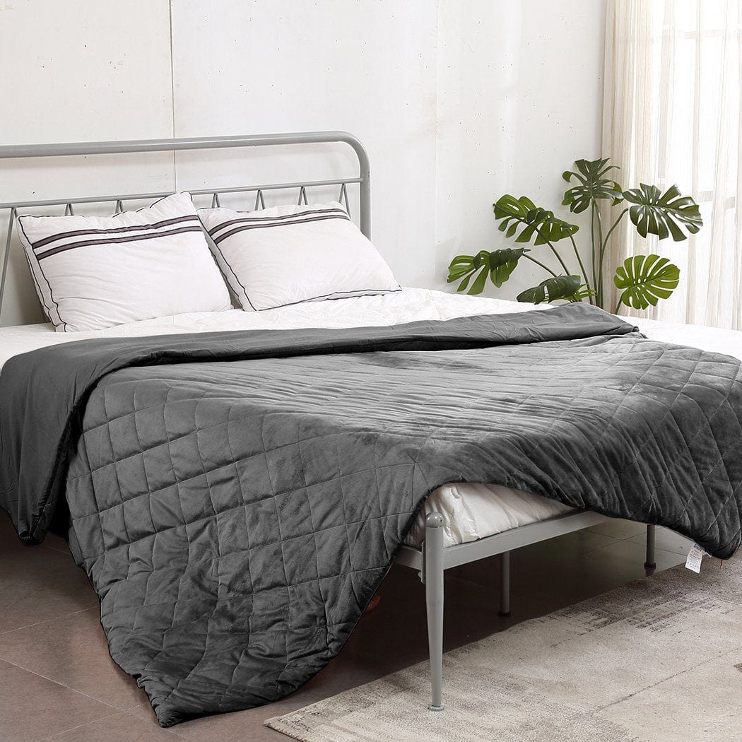 Dreamz Weighted Blanket 121x91cm Anti Anxiety Weighted Blanket Cover Polyester Cover Only Grey