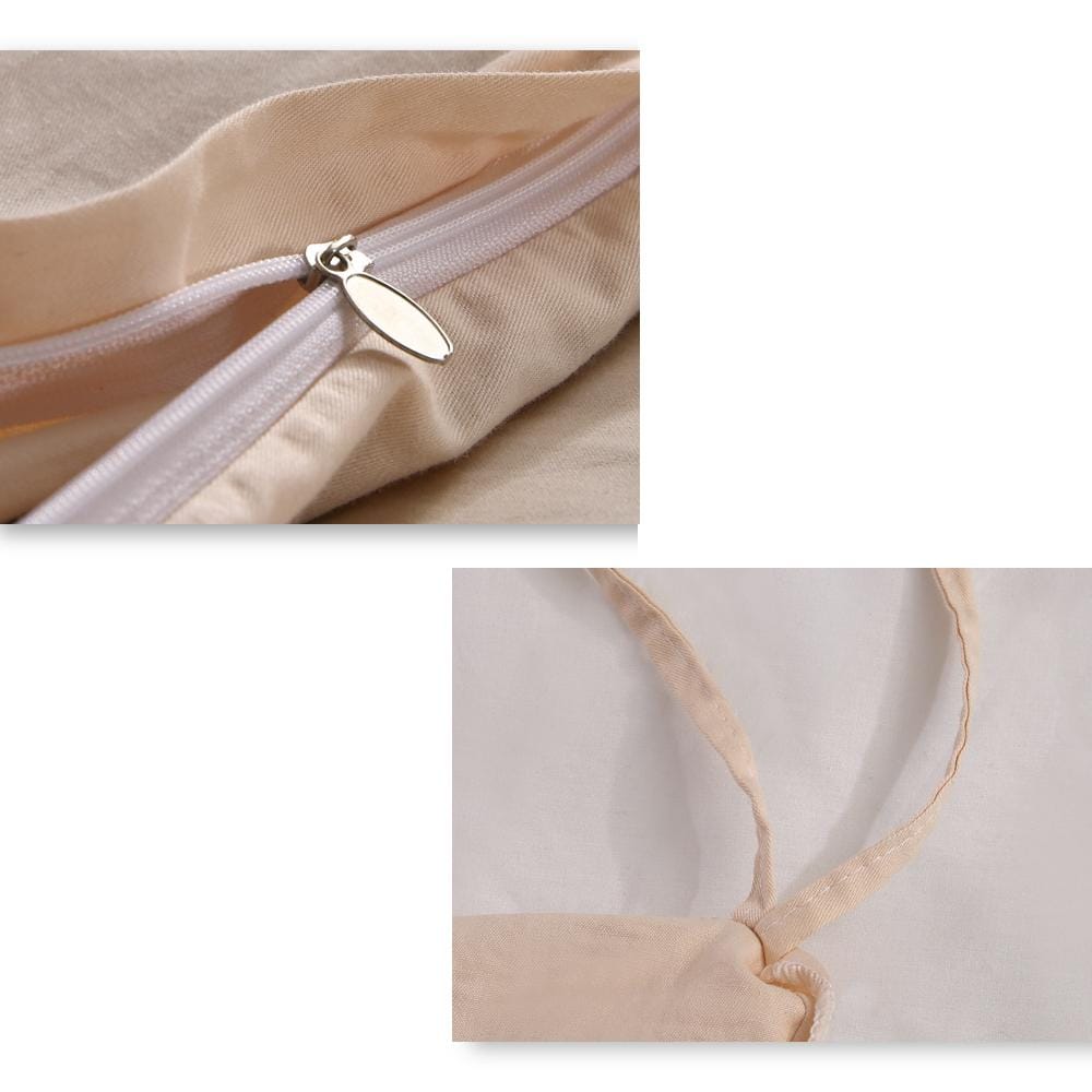 Dreamz Weighted Blanket 198x122cm Cotton Anti Anxiety Weighted Blanket Cover Protector Beige