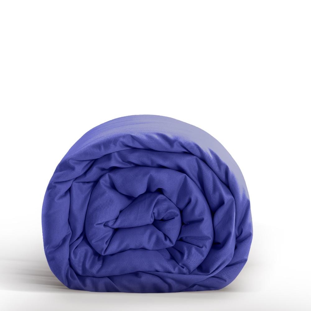 Dreamz Weighted Blanket 198x122cm Cotton Anti Anxiety Weighted Blanket Cover Protector Blue