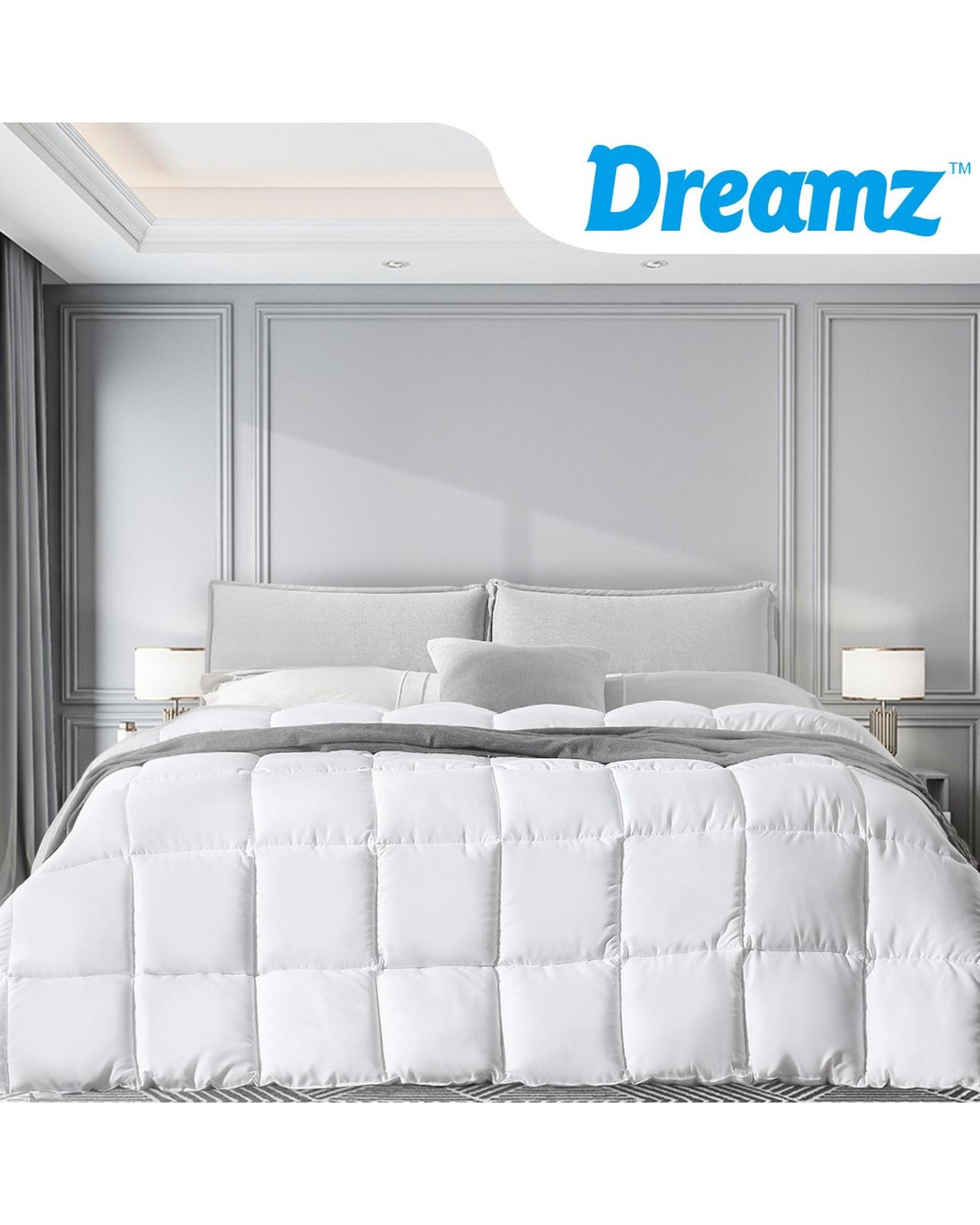 Dreamz Duvet/Quilt 200GSM All Season Bamboo Winter Summer Quilt Duvet Doona Soft King Single