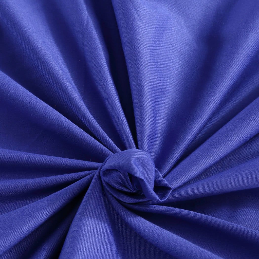 Dreamz Weighted Blanket 202x151cm Cotton Anti Anxiety Weighted Blanket Cover Protector Blue