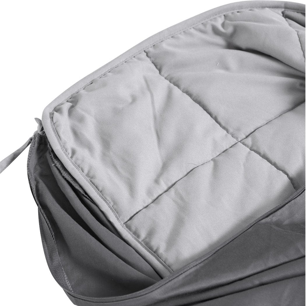 Dreamz Weighted Blanket 2KG Kids Anti Anxiety Weighted Blanket Bamboo Fiber Cover Pillowcase Grey