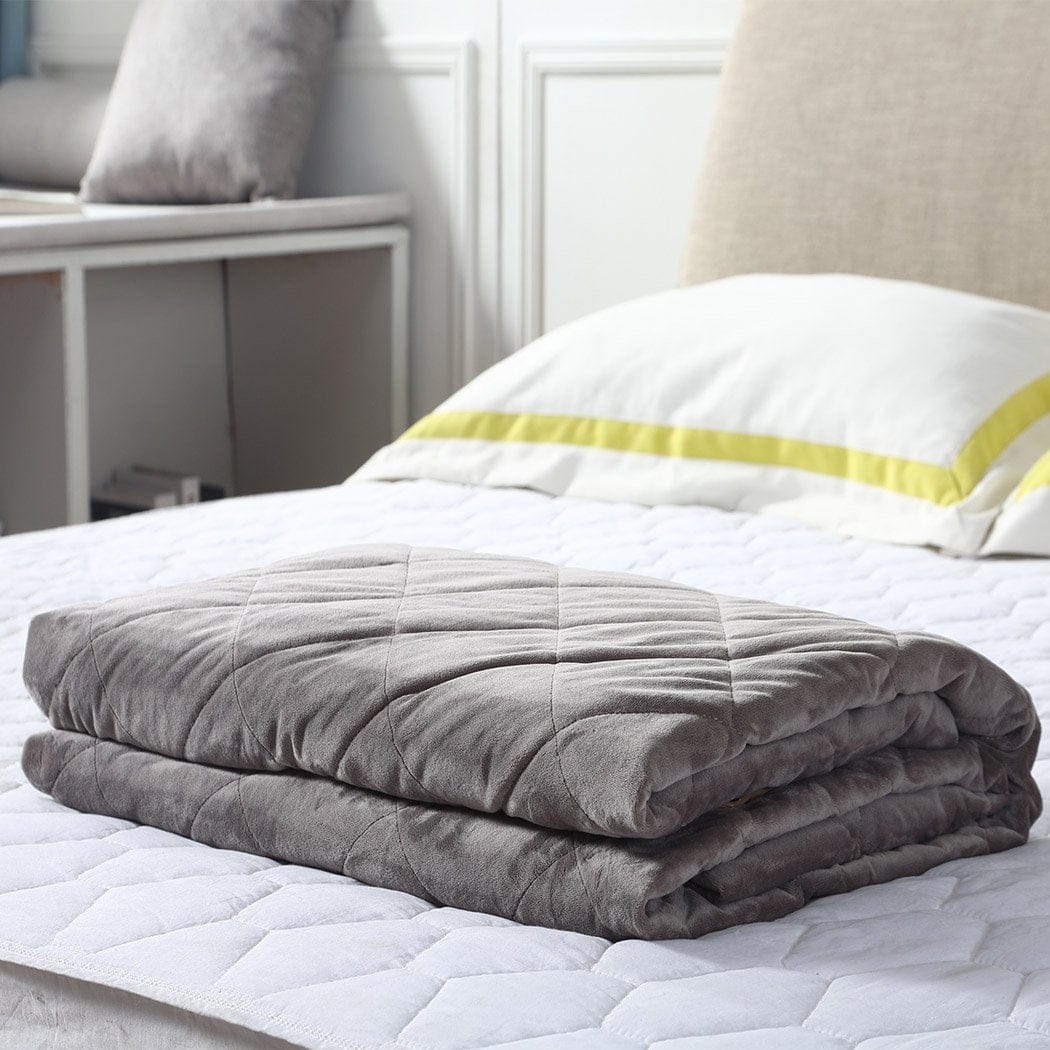 Dreamz Weighted Blanket 2KG Kids Anti Anxiety Weighted Blanket Gravity Blankets Grey Colour