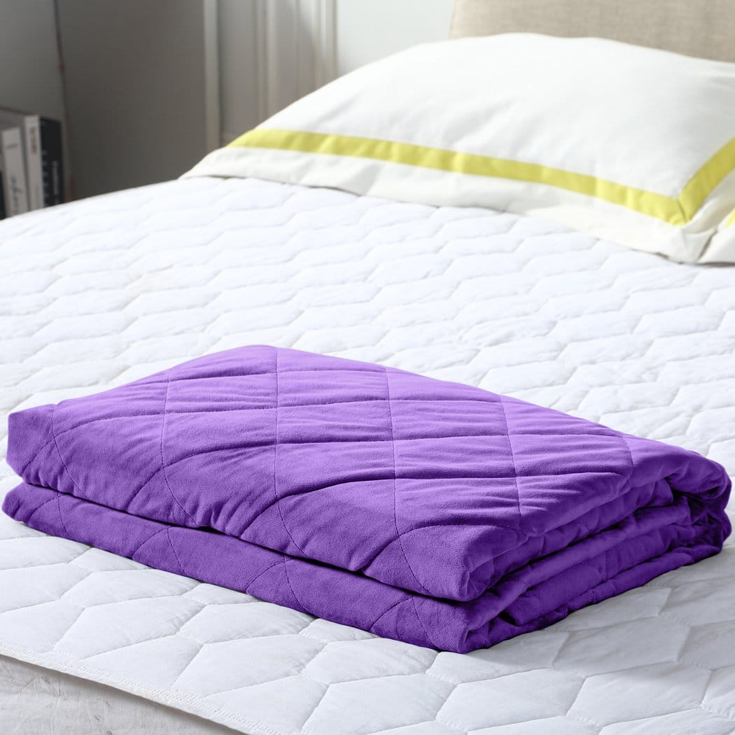 Dreamz Weighted Blanket 2KG Kids Anti Anxiety Weighted Blanket Gravity Blankets Purple Colour