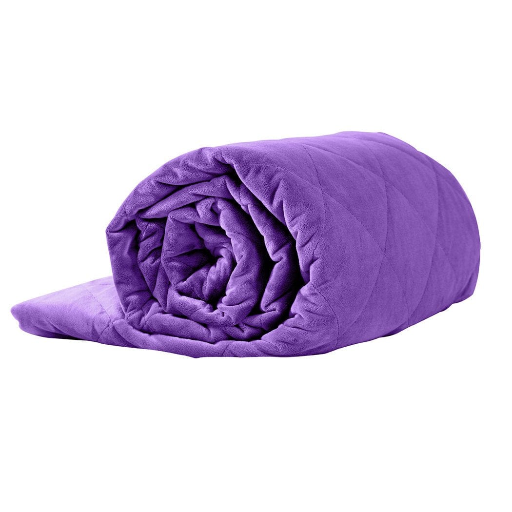 Dreamz Weighted Blanket 2KG Kids Anti Anxiety Weighted Blanket Gravity Blankets Purple Colour
