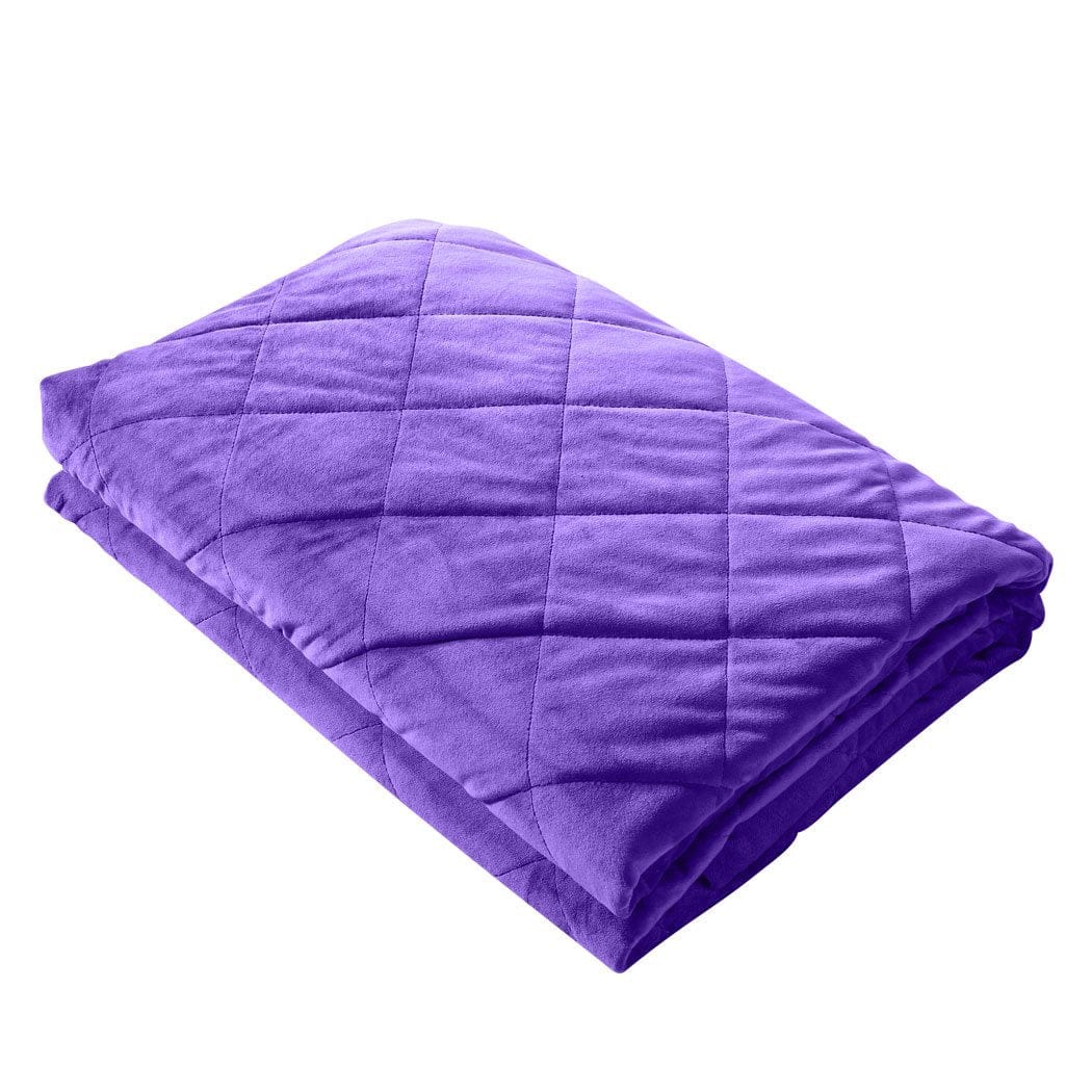 Dreamz Weighted Blanket 2KG Kids Anti Anxiety Weighted Blanket Gravity Blankets Purple Colour