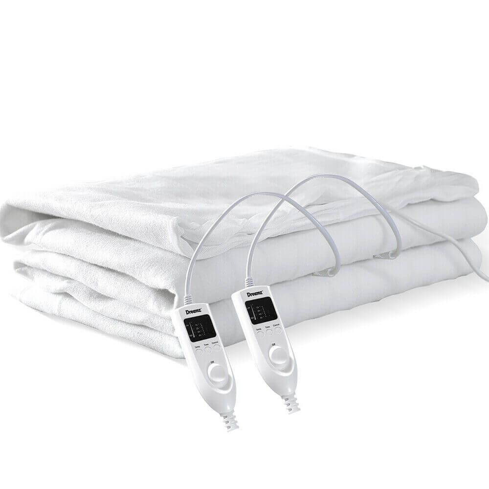 Dreamz Electric Blanket 2x  450 GSM Polyster Electric Blanket Heat Warm Winter Fitted Double Size