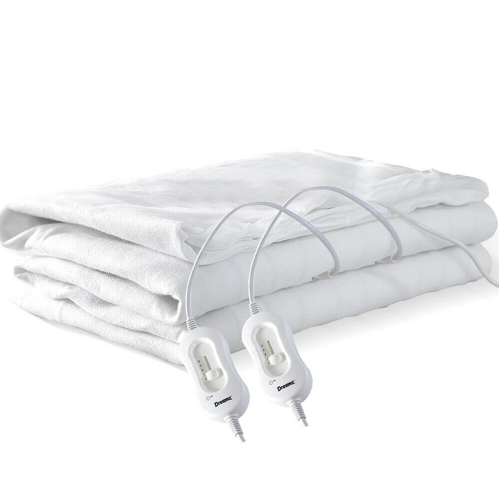 Dreamz Electric Blanket 2x  450 GSM Polyster Electric Blanket Heat Warm Winter Fitted Queen Size