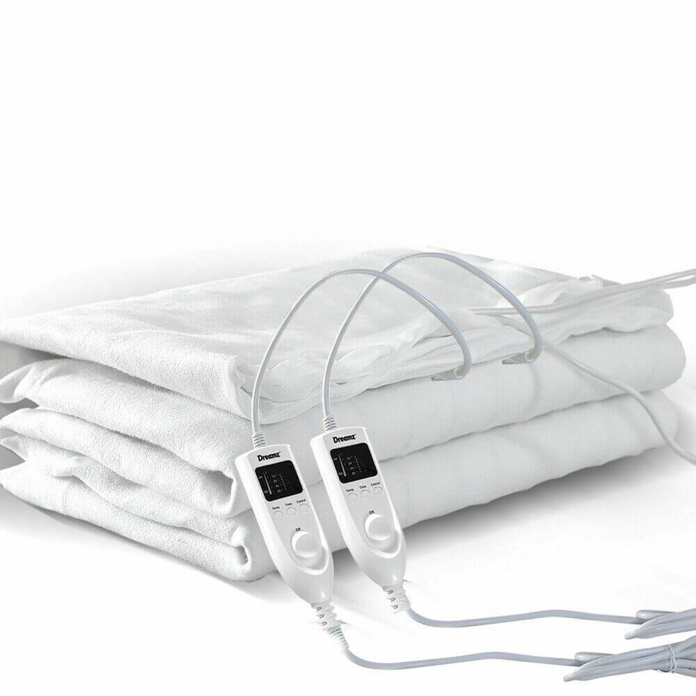 Dreamz Electric Blanket 2x  450 GSM Polyster Electric Blanket Heat Warm Winter Fitted Single Size