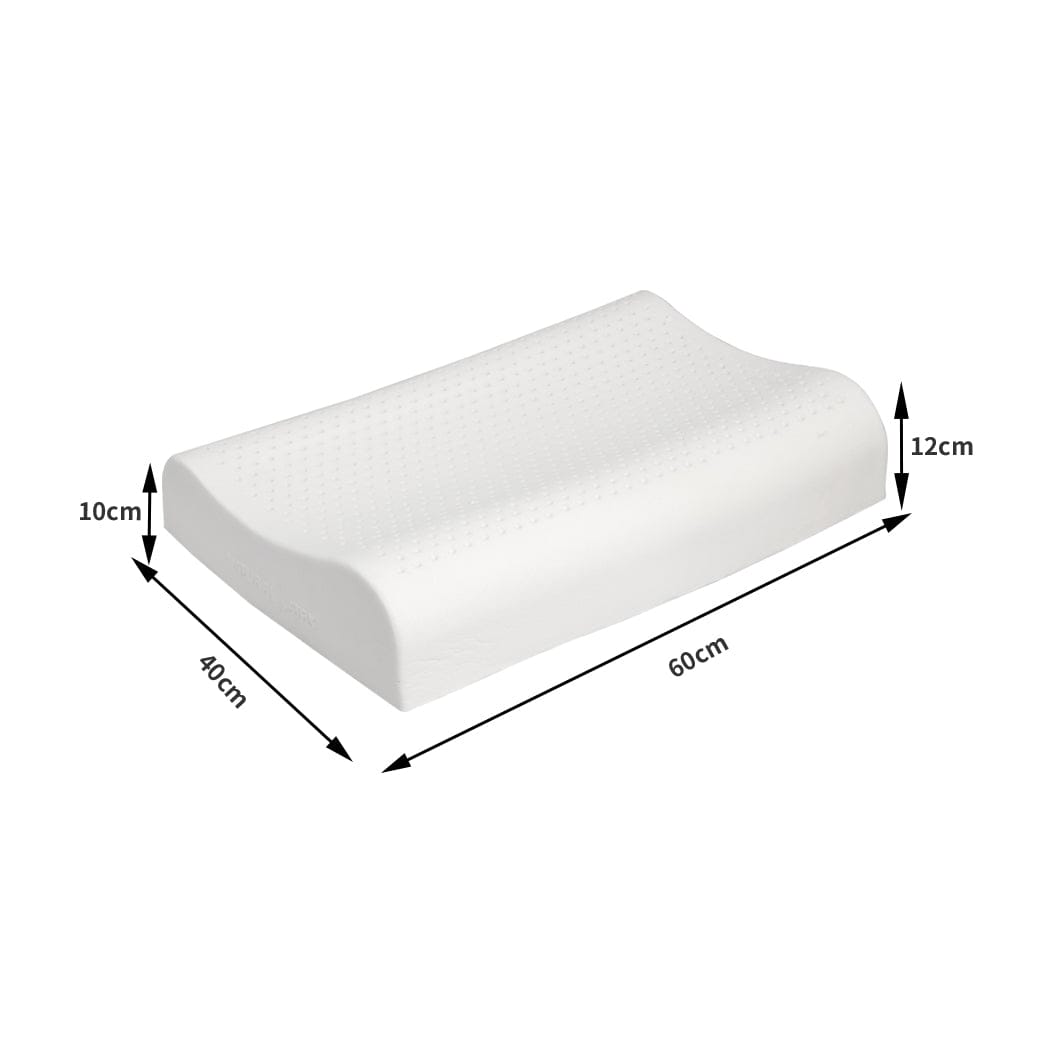 Dreamz Pillows/Cushions 2x Natural Latex Pillow Removable Cover Memory Down Luxurious B-shape