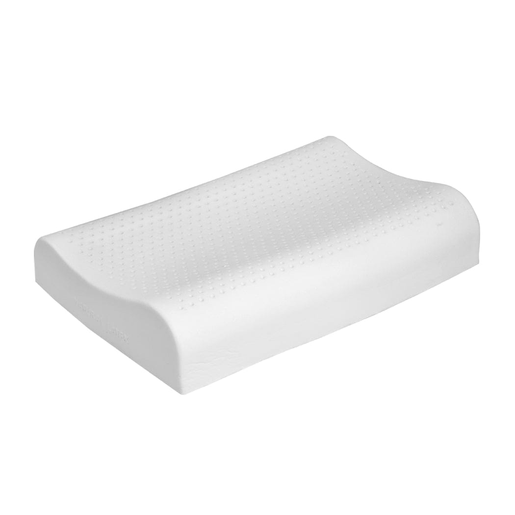 Dreamz Pillows/Cushions 2x Natural Latex Pillow Removable Cover Memory Down Luxurious B-shape