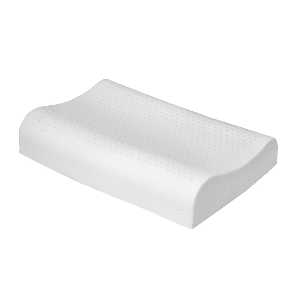 Dreamz Pillows/Cushions 2x Natural Latex Pillow Removable Cover Memory Down Luxurious B-shape