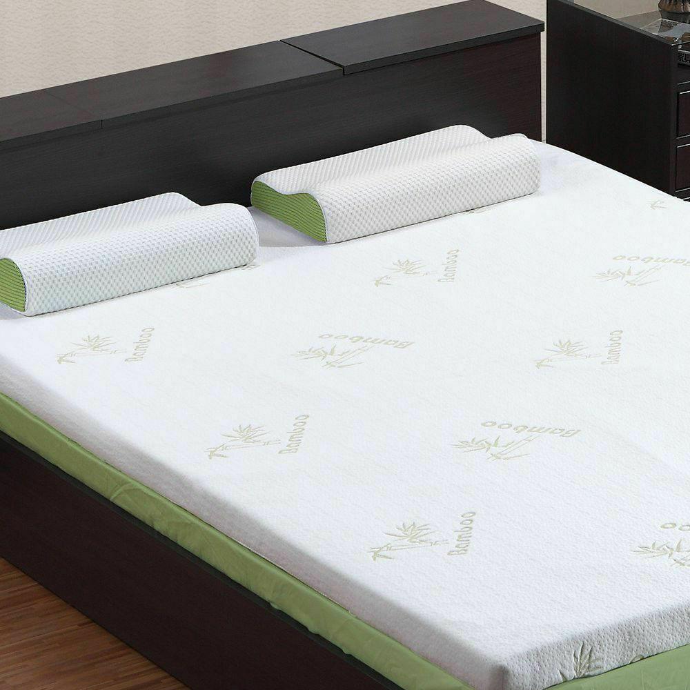 Dreamz Weighted Blanket 5cm Thickness Cool Gel Memory Foam Mattress Topper Bamboo Fabric Double