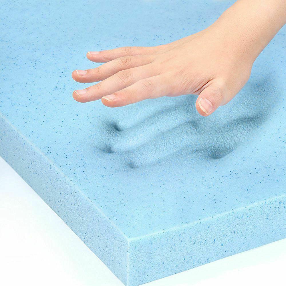 Dreamz Weighted Blanket 5cm Thickness Cool Gel Memory Foam Mattress Topper Bamboo Fabric Double