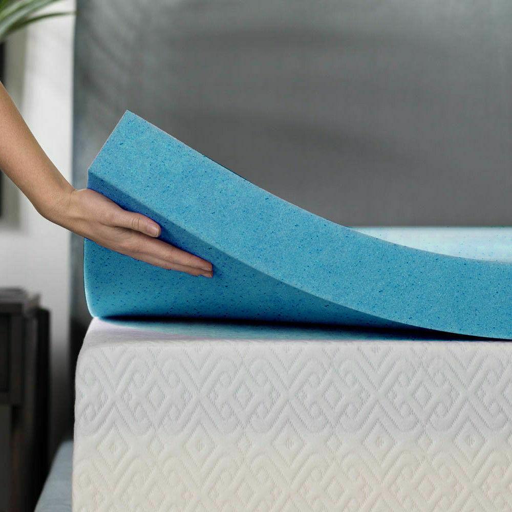 Dreamz Weighted Blanket 5cm Thickness Cool Gel Memory Foam Mattress Topper Bamboo Fabric Double