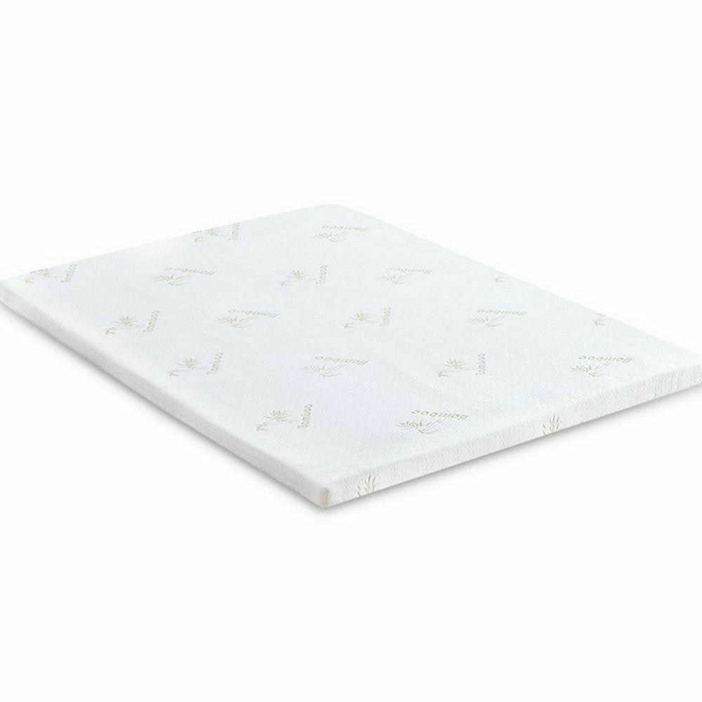 Dreamz Weighted Blanket 5cm Thickness Cool Gel Memory Foam Mattress Topper Bamboo Fabric Double