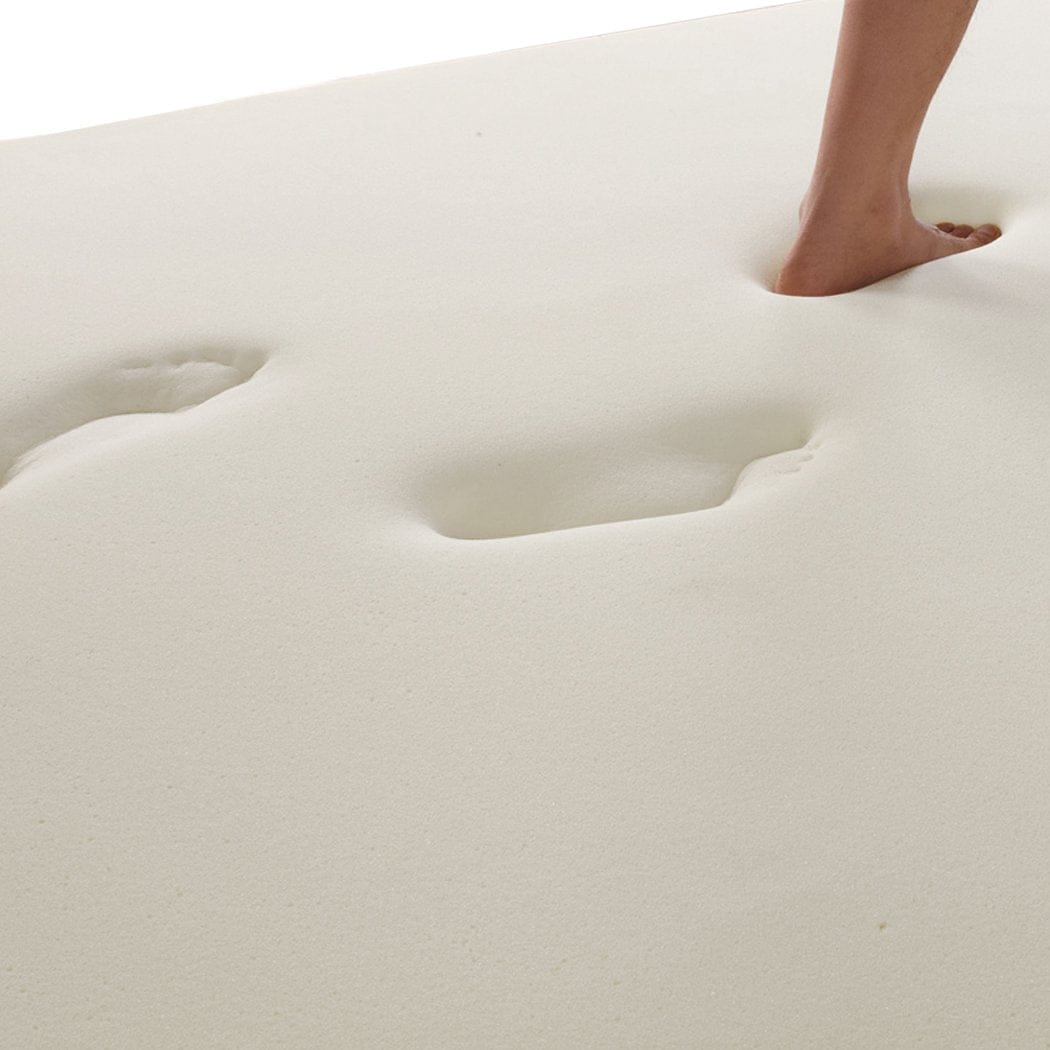 Dreamz Mattress Topper 7cm Memory Foam Bed Mattress Topper Polyester Underlay Cover King Single