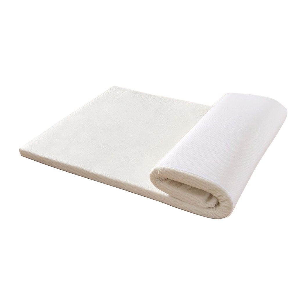 Dreamz Mattress Topper 7cm Memory Foam Bed Mattress Topper Polyester Underlay Cover King Single