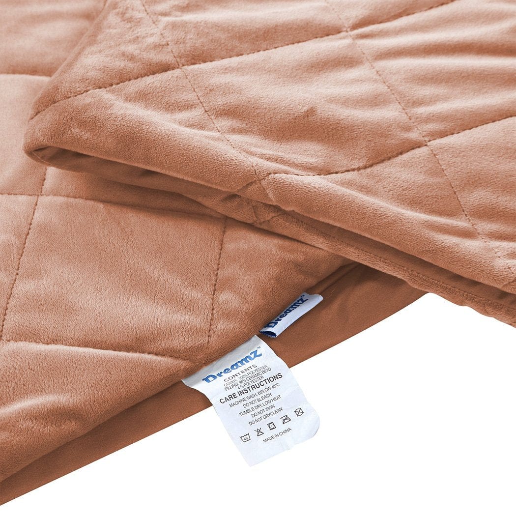 Dreamz Weighted Blanket 7KG Anti Anxiety Weighted Blanket Gravity Blankets Dusty Pink Colour