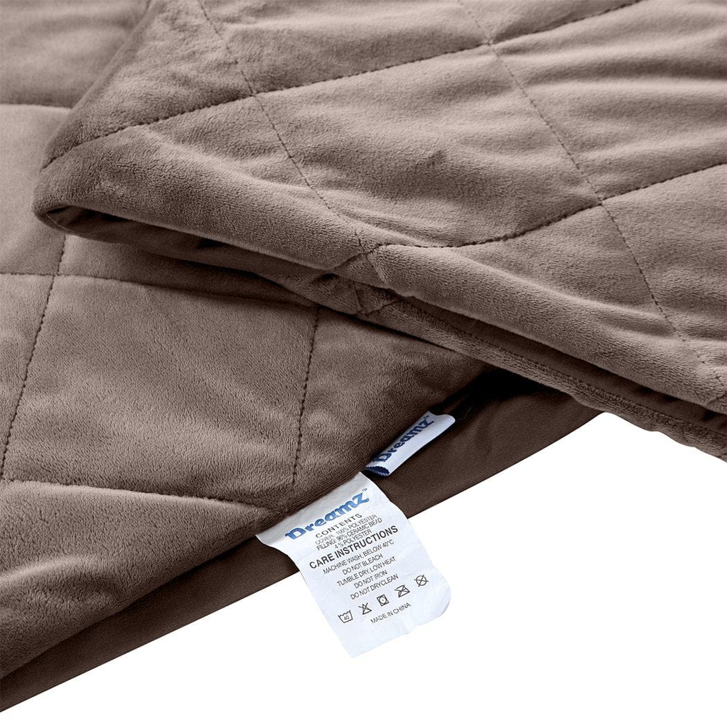 Dreamz Weighted Blanket 7KG Anti Anxiety Weighted Blanket Gravity Blankets Mink Colour